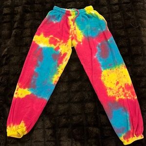 Pretty Little Thing | Tie-Dye Rainbow Sweats